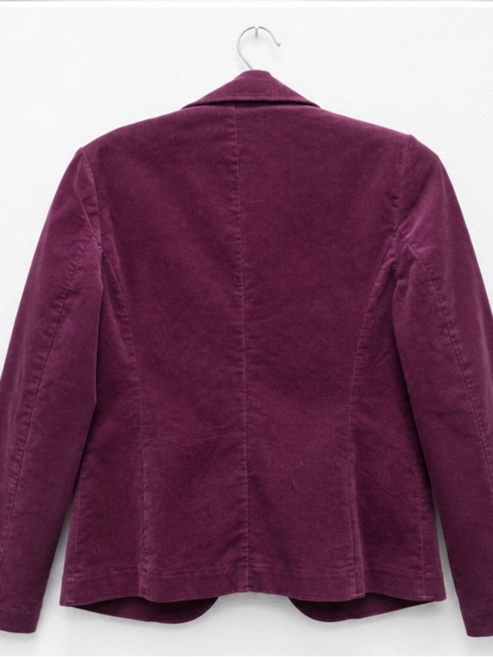 Adorable LC Lauren Conrad Burgundy Button-Front Corduroy Blazer NWT - Picture 3 of 3
